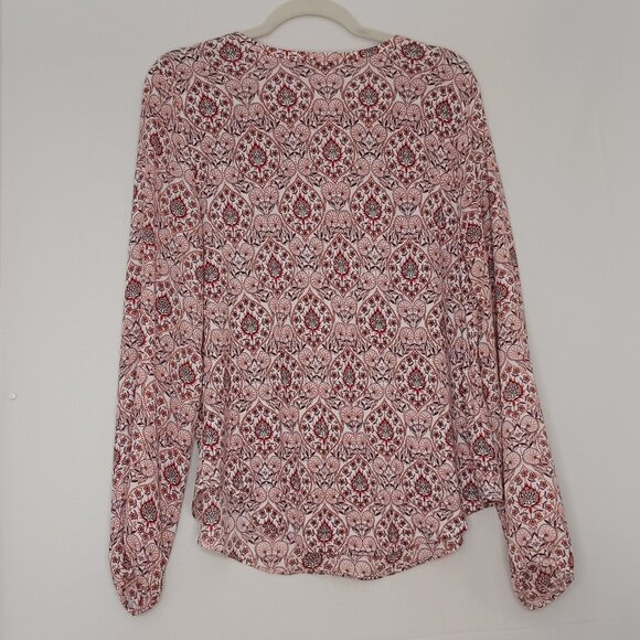 Women's Loft long sleeve paisley top with 1 sm flaw (see description) Size Large - Picture 2 of 9